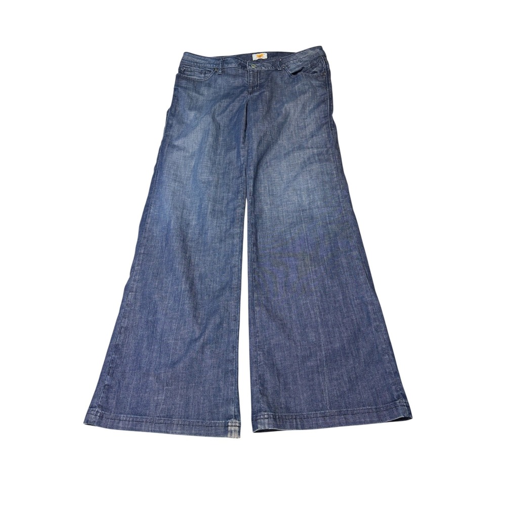 Antik Denim Womens Wide Leg Jeans Blue Wash WME21303 Size 32X34